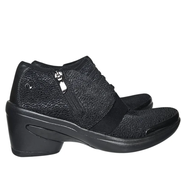 Bzees Enlighten Everyday Black Textured Slip On Booties Shooties Size 8.5 - Picture 6 of 14